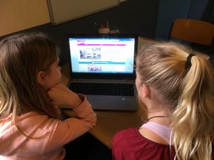 Leren op de laptop.